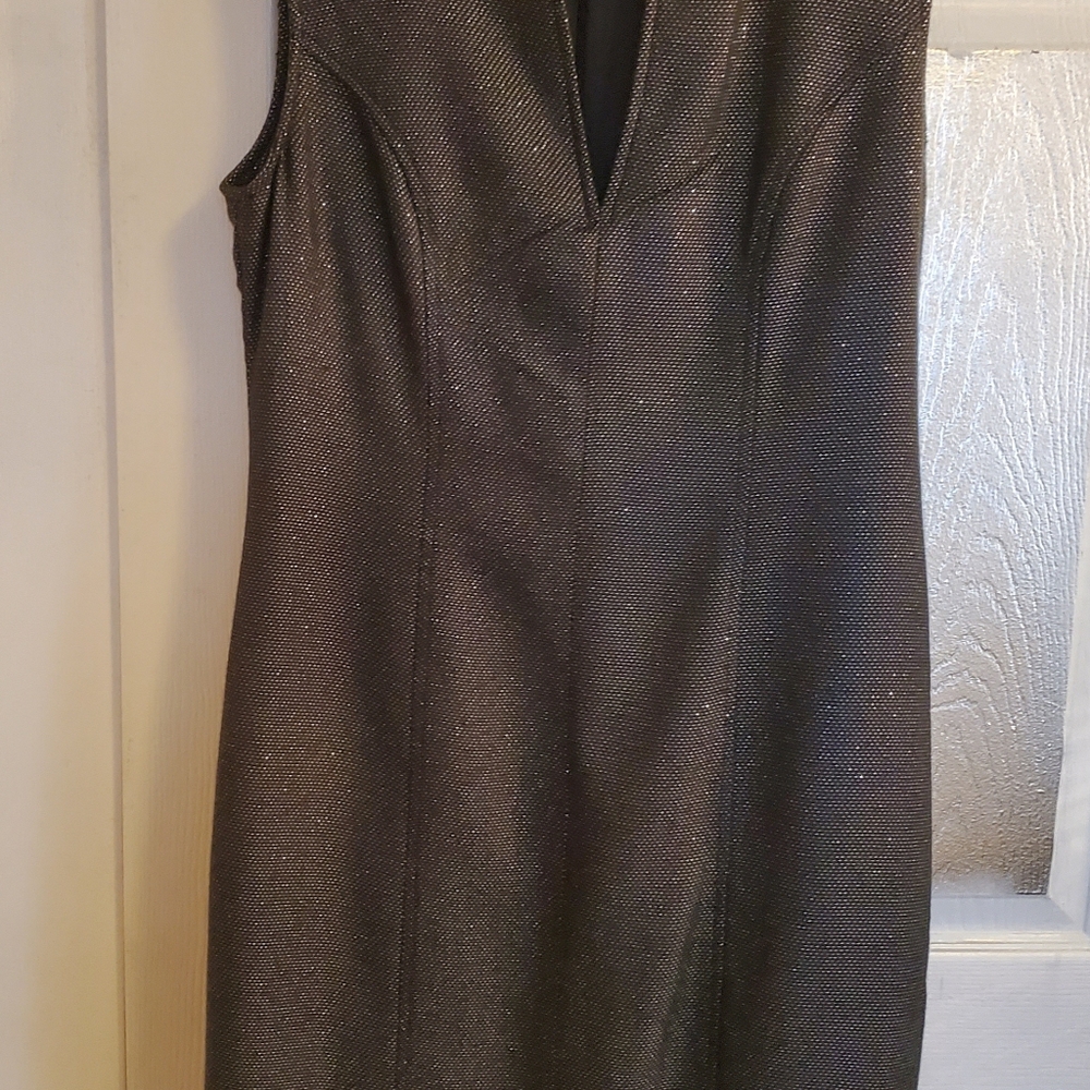 Coldwater Creek Black With Silver Dress S 10 - Picture 2 of 10